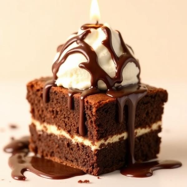 Urodzinowy Brownie Sundae